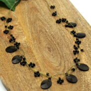 WISIOR / NASZYJNIK NA ŁAŃCUSZKACH CZARNY                                             (7W286-2 SAM4) - 2