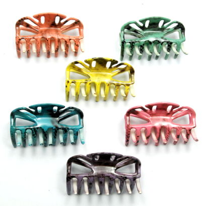 SZCZĘKI / KLAMRY DO WŁOSÓW KOLOROWE 6 SZTUK                                                                                  (O311-505 SAM)