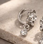 KOLCZYKI KLASYCZNE WISZĄCE Z CYRKONIAMI KWIATKI SREBRNE 0608-23 - 3