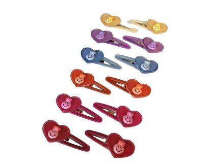 PYKI / SPINKI DO WŁOSÓW DZIECIĘCE SERDUSZKA 12 SZTUK (0196-82)