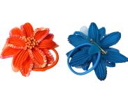BROSZKA / GUMKA DO WŁOSÓW KWIAT 4 SZT MIX KOLOR (2-4829 AS) - 2