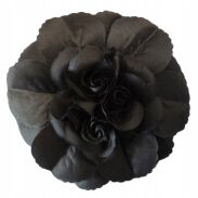 BROSZKA / GUMKA OZDOBNA CZARNY KWIAT (7113 SA) - 3