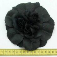 BROSZKA / GUMKA OZDOBNA CZARNY KWIAT (7113 SA) - 4