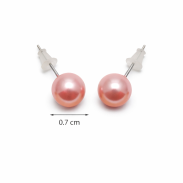 KOLCZYKI PEREŁKI / KULKI PASTELOWE NA PALETCE (12 PAR) 0657-02 - 4