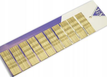 WSUWKA ZŁOTA KARBOWANA BEZ KULKI 7 CM  100 SZTUK                            (227/100)