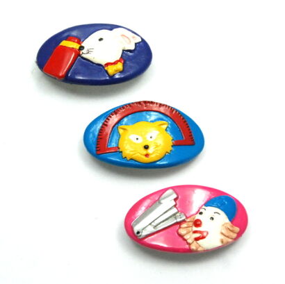 KLAMRY / SPINKI DZIECIĘCE KOLOROWE 3 SZTUKI                                                                        (0209-514)