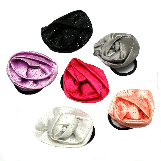 GUMKI DO WŁOSÓW OZDOBNE KWIATY (6 SZTUK) 0176-526