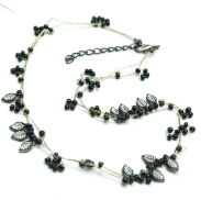 WISIOR / NASZYJNIK NA ŁAŃCUSZKACH CZARNY                                          (7W287-3 SAM 4) - 3