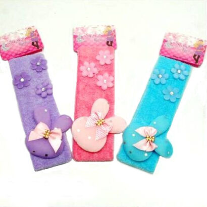 OPASKI NA GŁOWĘ DZIECIĘCE ELASTYCZNE MIŚ I KWIATKI MIX KOLOR (3 SZTUKI) 0176-515