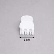 SZCZĘKI DO WŁOSÓW KRABIKI/ŻABKI BIAŁE 50 SZTUK                              (0146/W/50) - 2