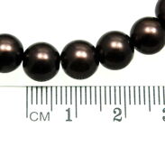 BRANSOLETKA  Z PEREŁEK  BRĄZOWA                                                                        0605-4 - 2