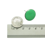 KOLCZYKI  OKRĄGŁE ZIELONE EMALIOWANE                                           (8256 SAM) - 2