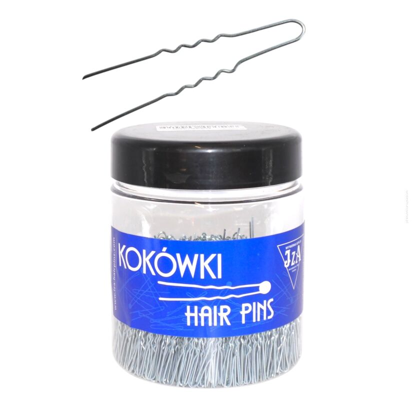 KOKÓWKA FRYZJERSKA SREBRNA KARBOWANA 4.5 CM 350G                                (B345/350)