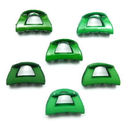 SZCZĘKI / KLAMRY DO WŁOSÓW ŚREDNIE MIX ZIELONY 12 SZTUK                                                             (0129-25 SAH)