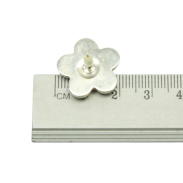 KOLCZYKI ZIELONE W KSZTAŁCIE KWIATKA                                           (4804-2 SAM) - 3