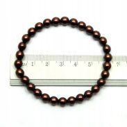 BRANSOLETKA KLASYCZNA BRĄZOWA Z DROBNYCH PEREŁEK JABLONEX (BRPR-24 SAH) - 3