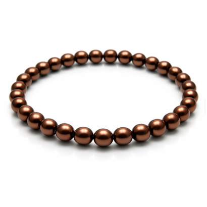 BRANSOLETKA KLASYCZNA BRĄZOWA Z DROBNYCH PEREŁEK JABLONEX (BRPR-24 SAH)