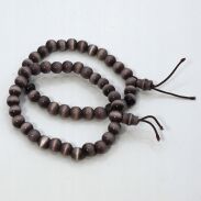 BRANSOLETKA NA GUMCE SZKLANA Z KORALIKAMI 2 SZTUKI                                (7027-2 AS) - 2