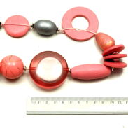 WISIOR / NASZYJNIK OZDOBNY RÓŻOWY  0676-29 - 3