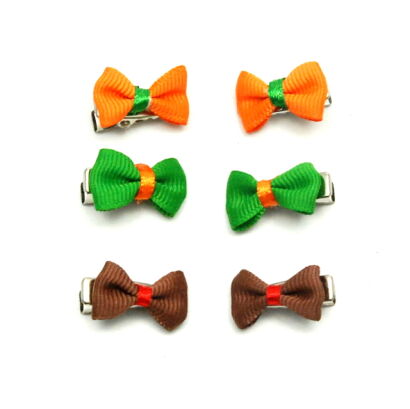 SPINKI DO WŁOSÓW DZIECIĘCE KOKARDKI MINI 6 SZTUK (1511-088/3)