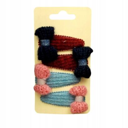 PYKI / SPINKI DO WŁOSÓW DZIECIĘCE Z OZDOBAMI 4 SZTUKI (0181-46)