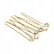 KOKÓWKA / SZPILKA DO WŁOSÓW FALOWANA Z OZDOBNĄ CYRKONIĄ                             (KPG/6) - 3