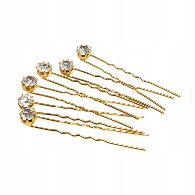 KOKÓWKA / SZPILKA DO WŁOSÓW FALOWANA Z OZDOBNĄ CYRKONIĄ                             (KPG/6)