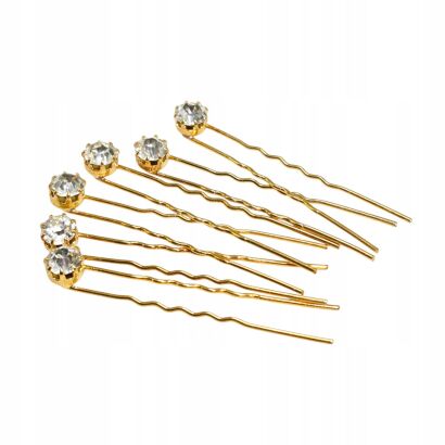 KOKÓWKA / SZPILKA DO WŁOSÓW FALOWANA Z OZDOBNĄ CYRKONIĄ                             (KPG/6)