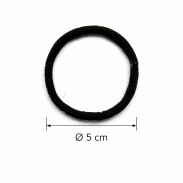 GUMKI DO WŁOSÓW CZARNE Z NADRUKIEM W SERDUSZKA 25 SZTUK                  (3288 SA) - 5