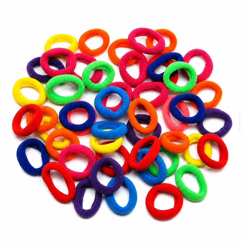 GUMKI DO WŁOSÓW MAŁE KOLOROWE 50 SZTUK (DS-035-1 SAM)