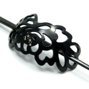 SPINKI DO KOKA CZARNA- OZDOBNA Z PATYCZKIEM                                                                      (SPKOK-3 SAH) - 3