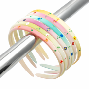 OPASKA DO WŁOSÓW KOLOROWE W KWIATKI 6 SZTUK (0176-7 SA) - 2