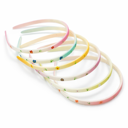 OPASKA DO WŁOSÓW KOLOROWE W KWIATKI 6 SZTUK (0176-7 SA)