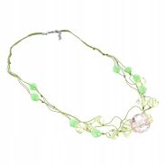 NASZYJNIK ZIELONY NA SZNURECZKU Z KORALIKAMI                                                (0614-1001) - 2