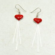 KOLCZYKI WISZĄCE SERDUSZKA                                                                              0611-610 - 2