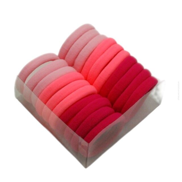 GUMKI DO WŁOSÓW DUŻE RÓŻOWE 20 SZTUK                                                  (179-4 SA)