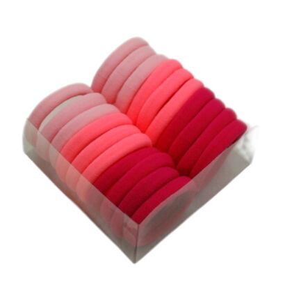 GUMKI DO WŁOSÓW DUŻE RÓŻOWE 20 SZTUK                                                  (179-4 SA)