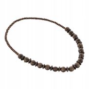 KORALE DAMSKIE DREWNIANE NA GUMCE BRĄZOWE                                                                 0611-1034 - 2