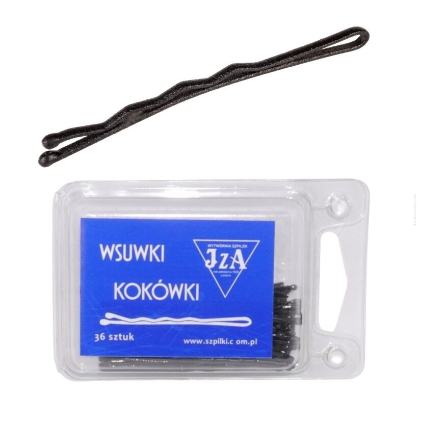 WSUWKA CZARNA MAT KARBOWANA 2 KULKI 6 CM 36 SZTUK                                               (306/36 MAT)