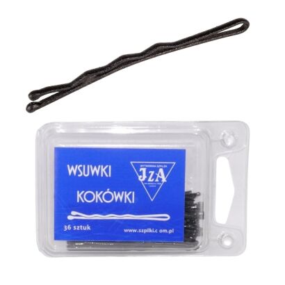 WSUWKA CZARNA MAT KARBOWANA 2 KULKI 6 CM 36 SZTUK                                               (306/36 MAT)