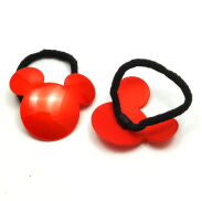 GUMKI DO WŁOSÓW OZDOBNE CZERWONE-MISIE 2 SZTUKI (08282 SA) - 2