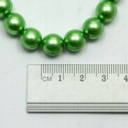 BRANSOLETKA KLASYCZNA Z PEREŁEK ZIELONA JABLONEX (BRPR-26 SAH) - 3