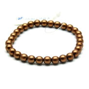 BRANSOLETKA BRĄZOWA Z DROBNYCH PEREŁEK JABLONEX                                                                              (BRPR-22 SAH) - 2