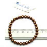 BRANSOLETKA BRĄZOWA Z DROBNYCH PEREŁEK JABLONEX                                                                              (BRPR-22 SAH) - 3