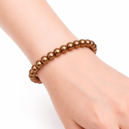 BRANSOLETKA BRĄZOWA Z DROBNYCH PEREŁEK JABLONEX (BRPR-22 SAH) - 2