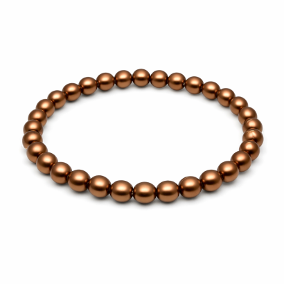 BRANSOLETKA BRĄZOWA Z DROBNYCH PEREŁEK JABLONEX (BRPR-22 SAH)