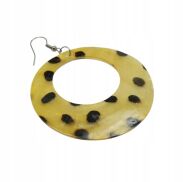 KOLCZYKI WISZĄCE ZÓŁTE Z MASY PERŁOWEJ                                          (0615-641 SAM2) - 2