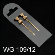 WSUWKI DO WŁOSÓW ZŁOTE Z DŻETAMI KLEPSYDRA WG 109/12 - 2