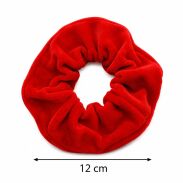 GUMKA SCRUNCHIE DO WŁOSÓW WELUR CZERWONA (0103-CZ SAH) - 3