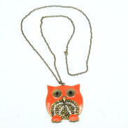 WISIOREK / NASZYJNIK POMARAŃCZOWA SOWA 0676-97 AS - 3